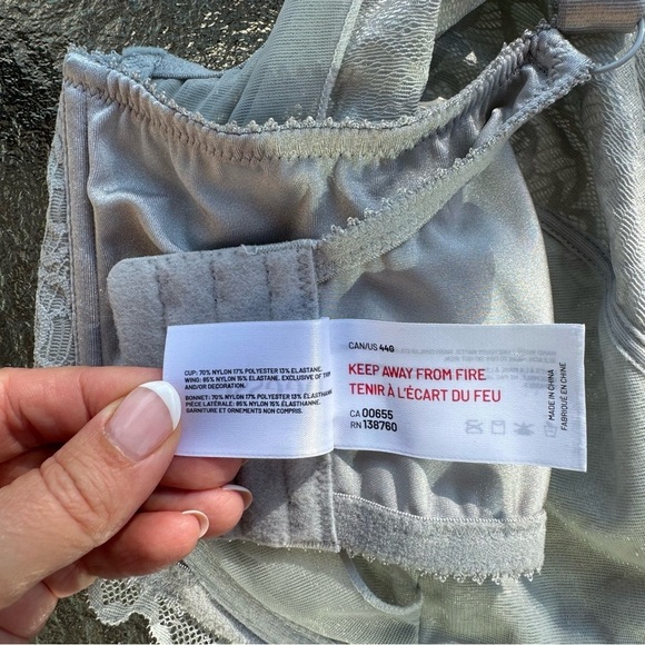 Reitmans DEESSE Blue Lace Bra 44G Unlined - Picture 6 of 12